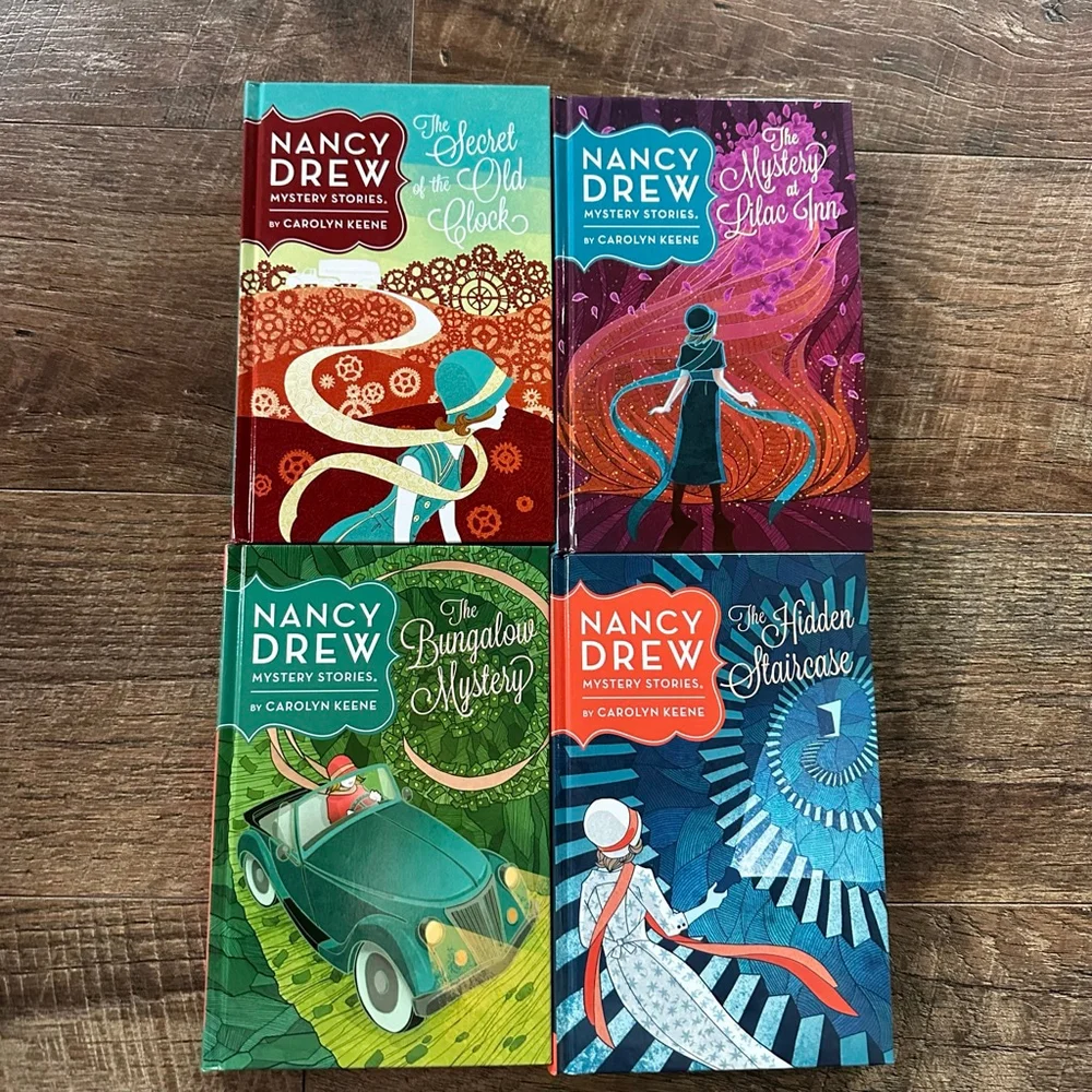 Nancy Drew Mystery Stories Books 1-4 Multicolor Set
